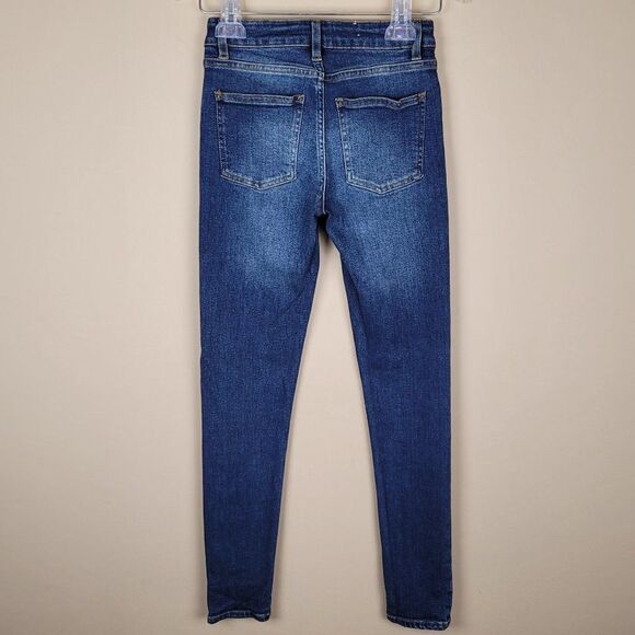 Acne Studios Size 23 Skin 5 Used Blue Skinny Cropped Jeans - Picture 5 of 11